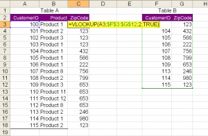 VLOOKUP with TRUE option
